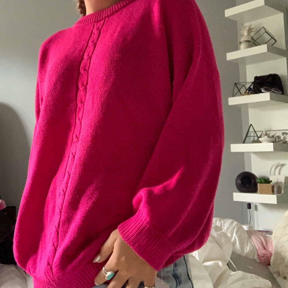 Pink Oversized Sweater
